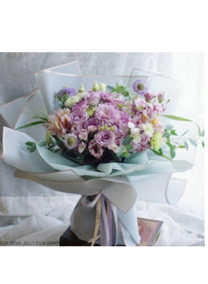 20 Sheets Flower Wrapping Paper,Waterproof Floral Bouquet Wrapping Paper,Florist Supplies Packaging Paper For Wedding Birthday Gift DIY - Image 4