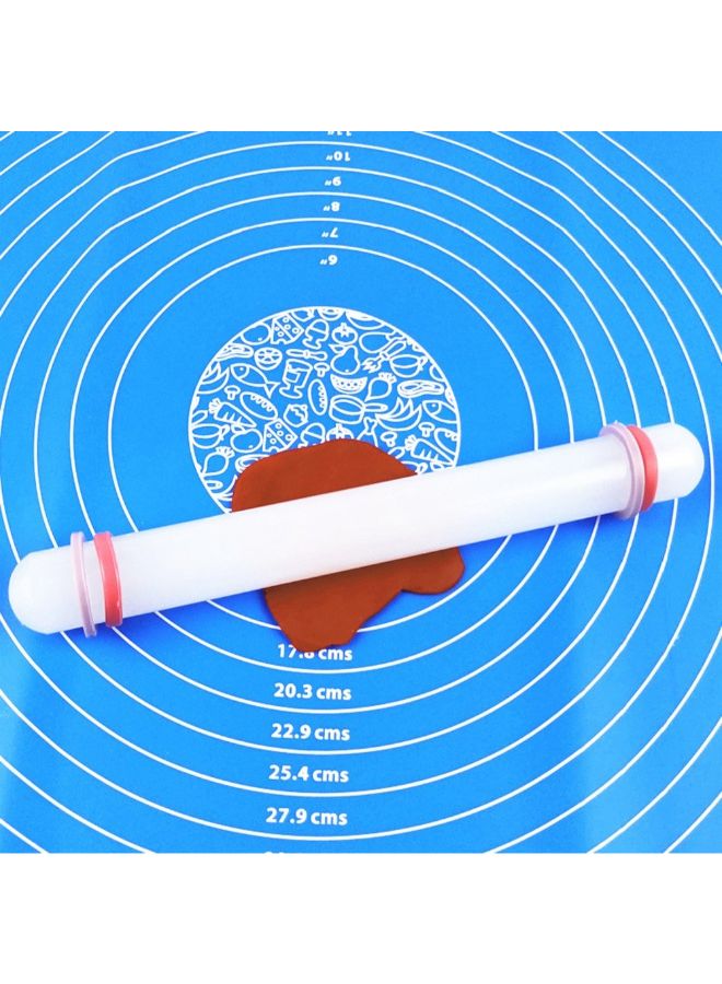 بساط خبز من السيليكون لون أزرق 12سم - Image 5