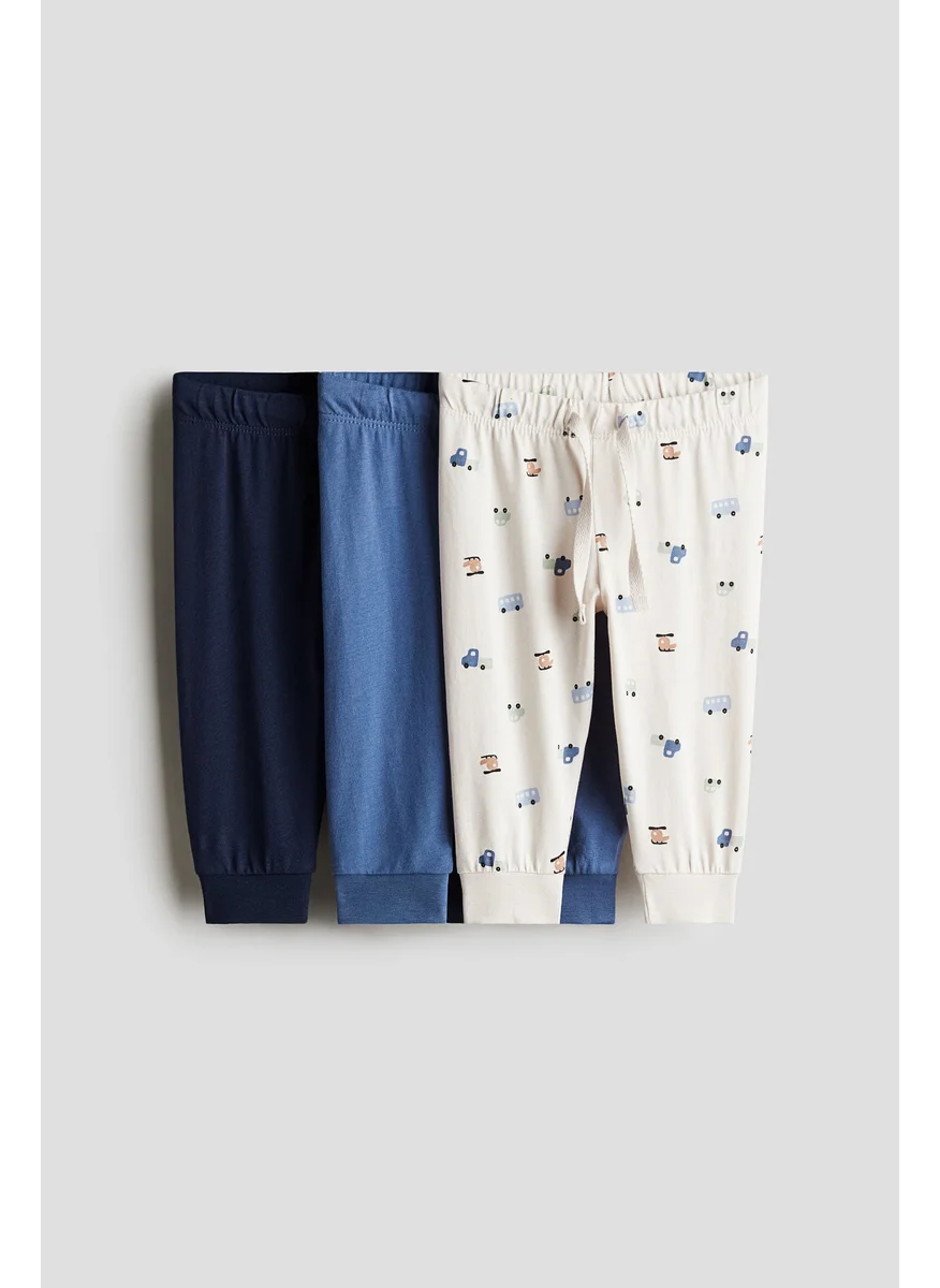 H&M 3-Pack Cotton Jersey Joggers