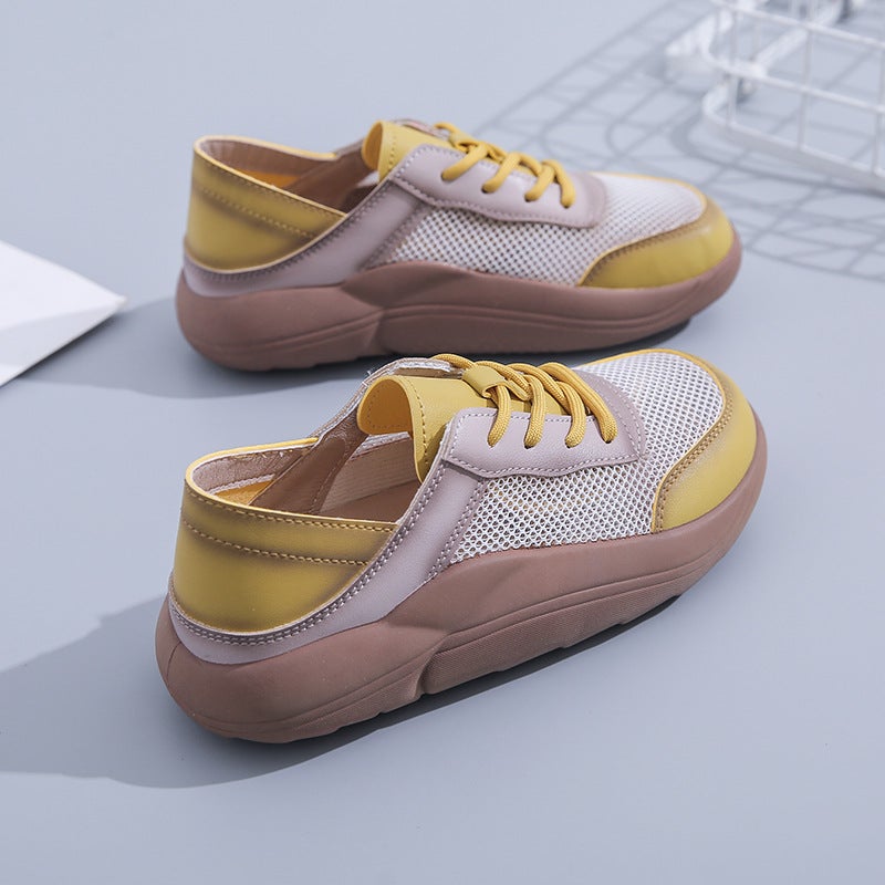 2024 Summer Korean Fashion Breathable Sandals for Women Cr602 yellow