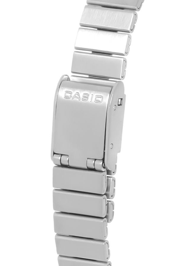 CASIO Women Stainless Steel Digital Wrist Watch LA670WA-1SDF - 25 mm - Silver - Image 4