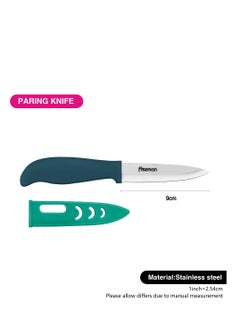 Fissman 4" Ceramic Paring Knife with Sheath, White Blade Peeling Knife | Ultra-Sharp Paring Knife for Meat, Fruits, Vegetables (Mint)  - Image 5
