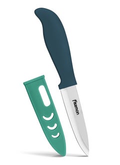 Fissman 4" Ceramic Paring Knife with Sheath, White Blade Peeling Knife | Ultra-Sharp Paring Knife for Meat, Fruits, Vegetables (Mint)  - Image 4