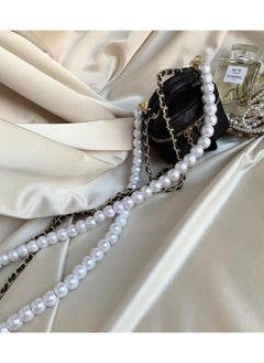 SMARTX Luxury Imitation Pearl Beads Purse Handle Strap, Large Beads Chain for Bag Decoration  - Image 2