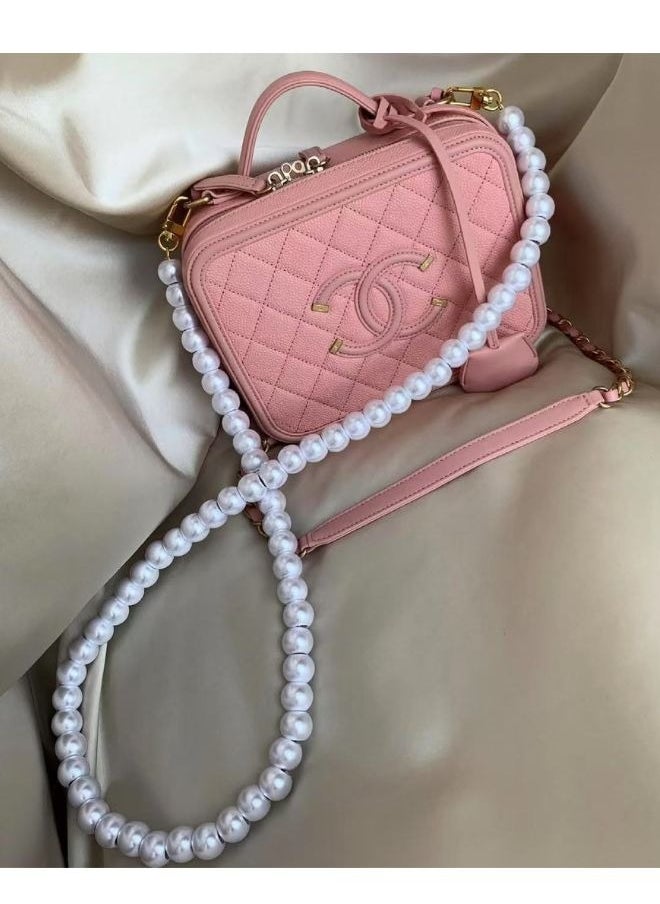 SMARTX Luxury Imitation Pearl Beads Purse Handle Strap, Large Beads Chain for Bag Decoration  - Image 4