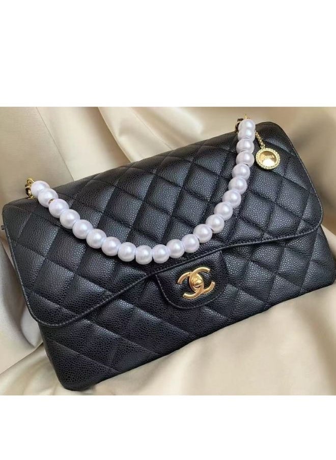 SMARTX Luxury Imitation Pearl Beads Purse Handle Strap, Large Beads Chain for Bag Decoration  - Image 5