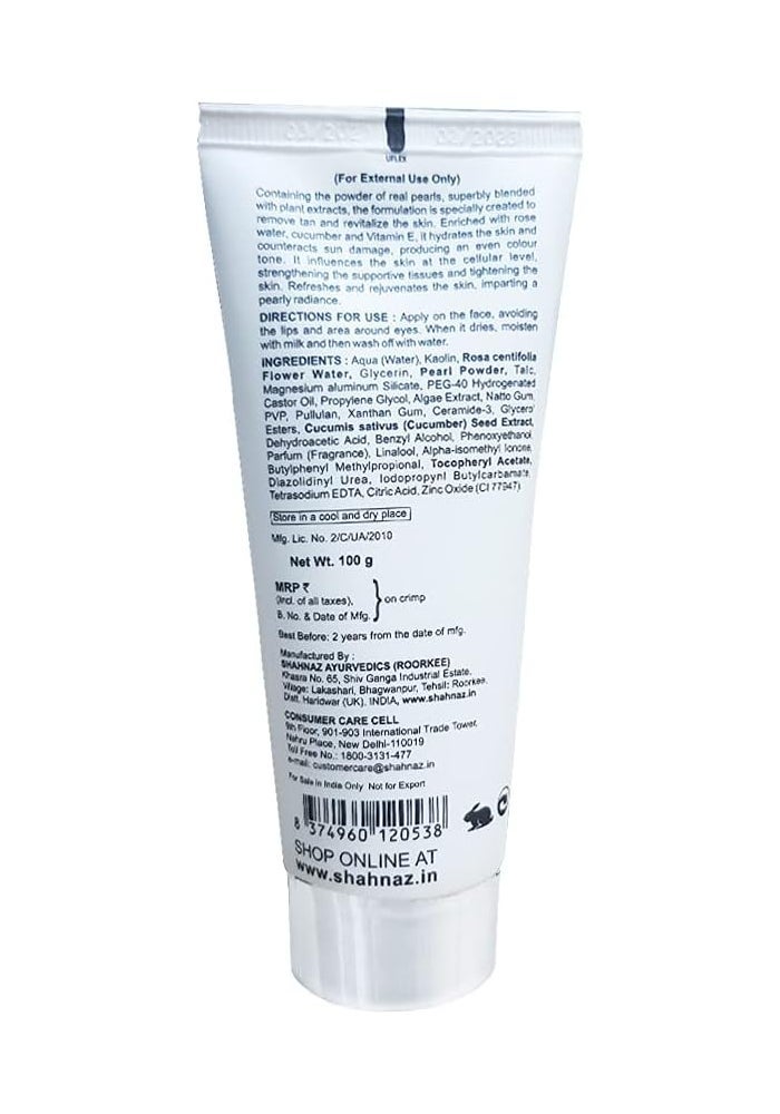 Shahnaz Husain Pearl Mask Plus - Naturally Whitening Radiance Mask, 100g - Image 4