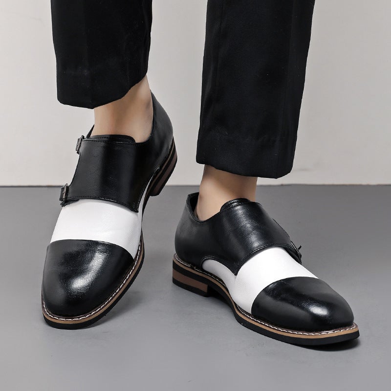 Spring New Large Size 48 Retro British Leather Shoes Personalized Buckle Formal Men'S Business Casual Shoes Monk Shoes - Image 4