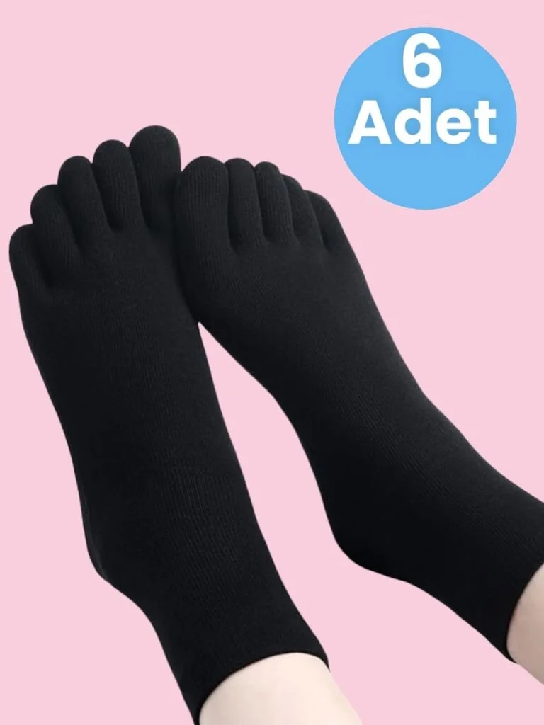 Women's 6-Piece Bamboo Mushroom Socks Finger Socks Size 36-44