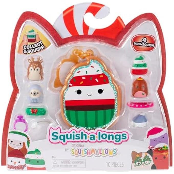 Squish-a-longs Clip-a-longs Holiday Pack Includes 4 Mini-Squish (Style 1) - Image 1