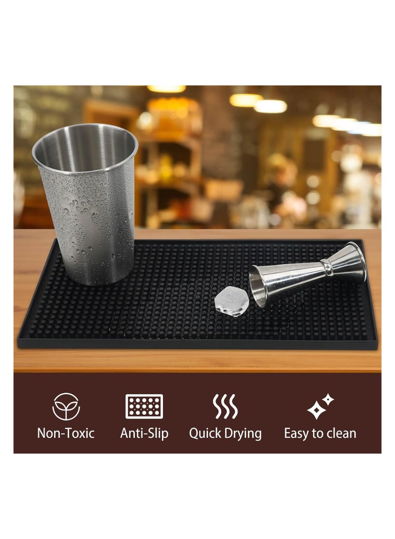 Dish Drying Silicone, Coffee Rubber Bar Service Spill Mat, 15 x 30cm  - Image 4