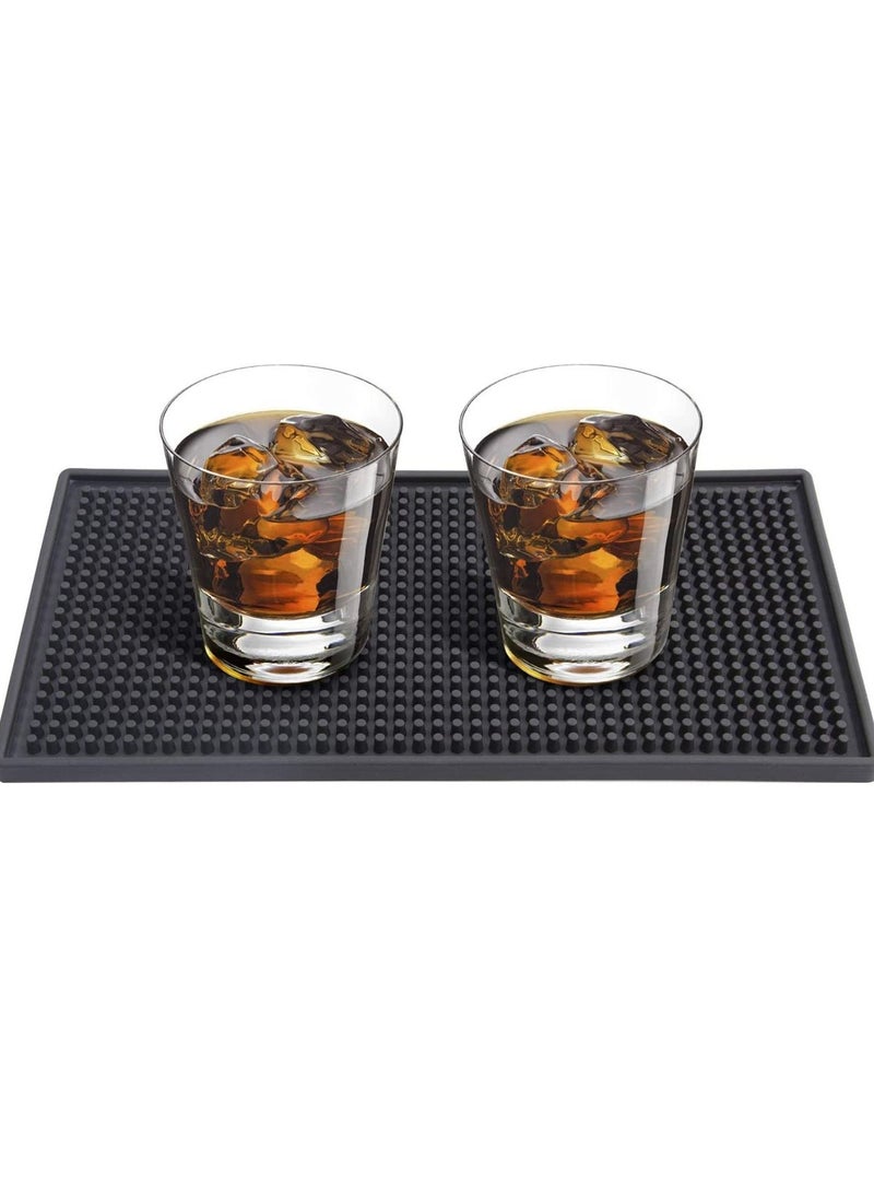 Dish Drying Silicone, Coffee Rubber Bar Service Spill Mat, 15 x 30cm  - Image 1