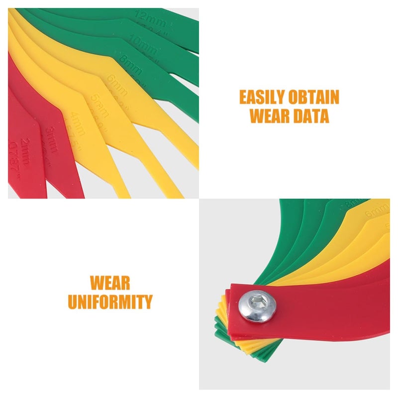 مجموعة أدوات قياس تآكل وسادة الفرامل 3 قطع مقياس صيانة السيارات البلاستيكي - Image 4