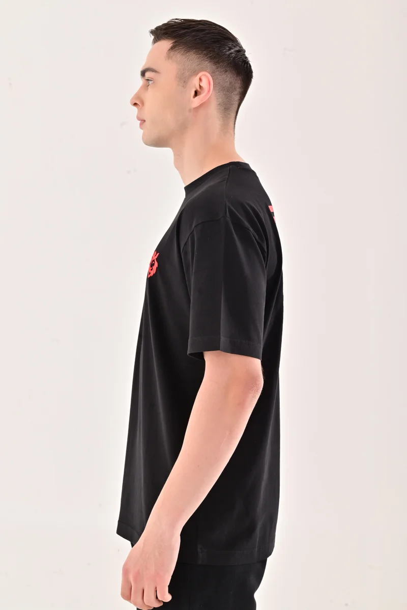 Esso5  Embossed Logo Oversized Tee for Men | Best Price UAE