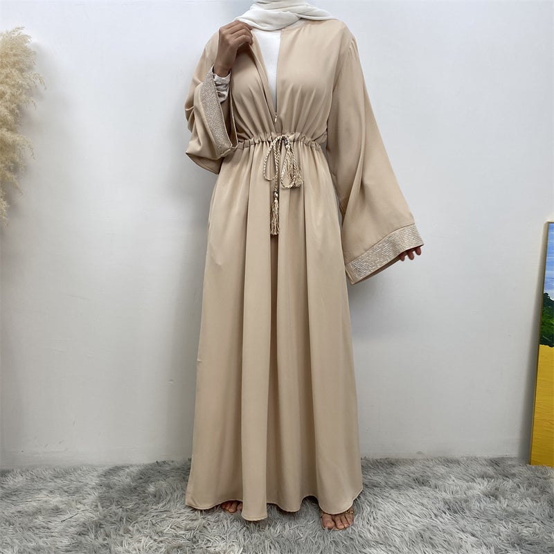 Monica Fashion Elegant Draped Lace Dress with Rhinestones for Spring 2024 - Image 2