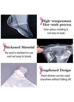 KIIUMI 100 Pcs Clear Plastic Disposable Booties ，Disposable Clear Plastic Socks,  Plastic Socks Liners Bags  - Image 5