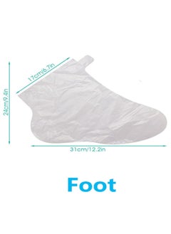 KIIUMI 100 Pcs Clear Plastic Disposable Booties ，Disposable Clear Plastic Socks,  Plastic Socks Liners Bags  - Image 2