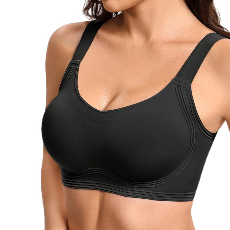 Avidlove Jelly Bras for Women No Underwire Wireless Push Up Bra Comfortable Full Coverage Seamless Womens Bralettesï¼ˆBlack Lï¼‰ - Image 1