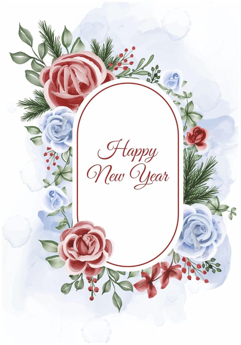 Coromandel New Year Greeting Card - 51 Size 4.25 Inch x 6.00 Inch - Pack of 20 - Image 1