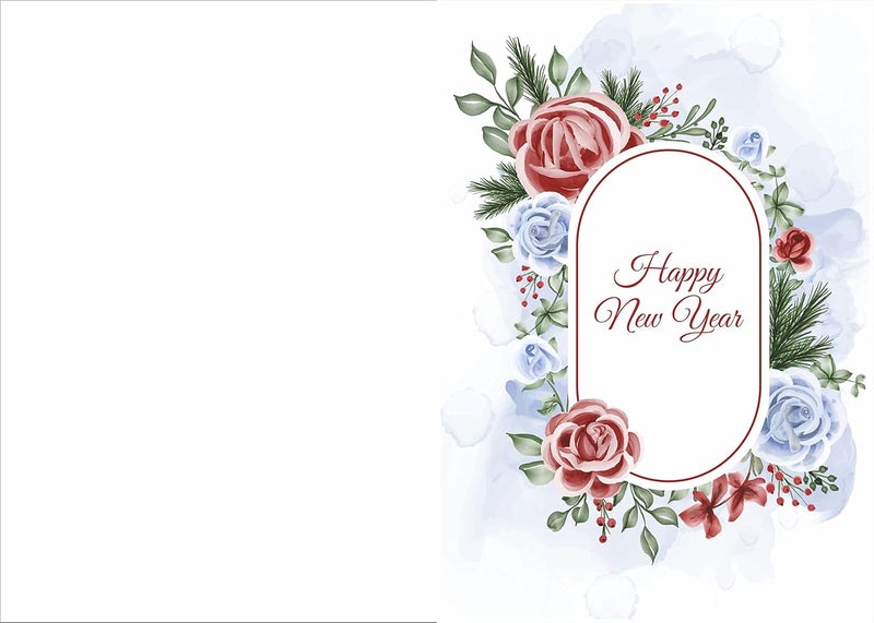 Coromandel New Year Greeting Card - 51 Size 4.25 Inch x 6.00 Inch - Pack of 20 - Image 2