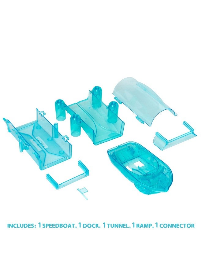 John Adams Zhu Zhu Pets | Zhu Zhu Aquarium Speedboat and Dock Playset | Electronic Pets | Ages 4+, Blue, 11547 - Image 4