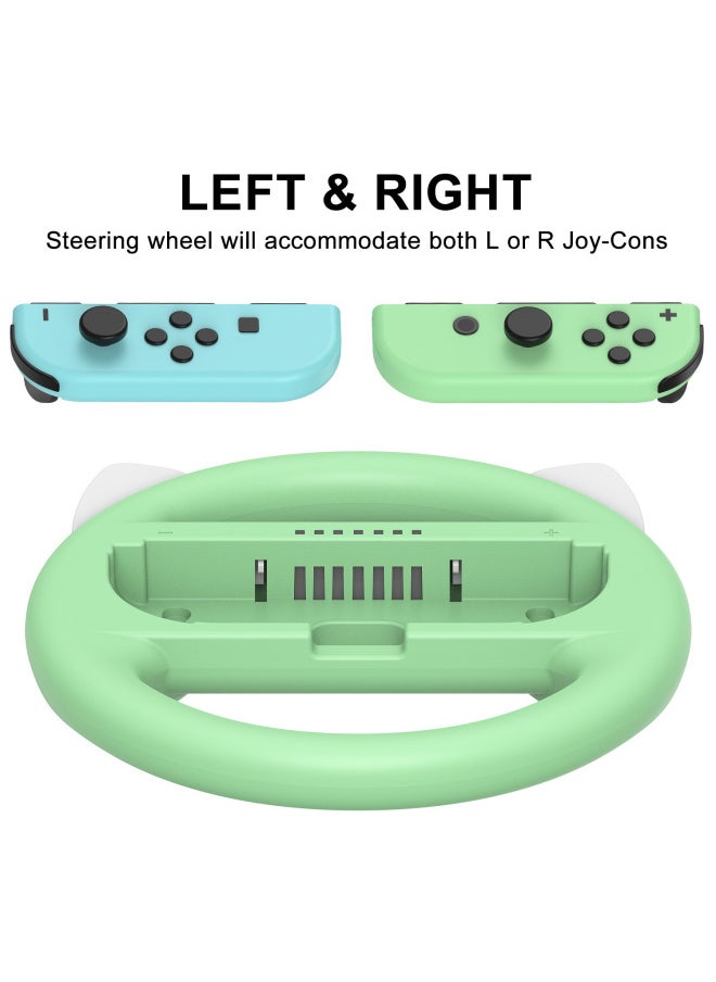 ماركة غير محددة ملحقات عجلة القيادة الأصلية لجهاز Nintendo Switch JOYCON عجلة القيادة لجهاز Nintendo Switch عبوة من قطعتين - لون المنتج: على شكل أذن وردي وأزرق عبوة من قطعتين (باستثناء joycon)  - Image 5