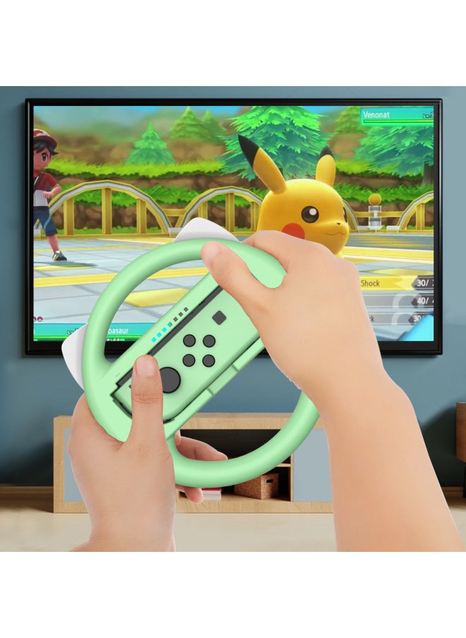 ماركة غير محددة ملحقات عجلة القيادة الأصلية لجهاز Nintendo Switch JOYCON عجلة القيادة لجهاز Nintendo Switch عبوة من قطعتين - لون المنتج: على شكل أذن وردي وأزرق عبوة من قطعتين (باستثناء joycon)  - Image 4