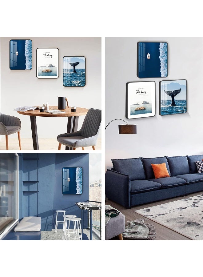 Home Trove Serimino Framed Ocean Wall Art For Living Room Blue Whale Tail And Yachts Coastal Wall Decor Modern Travel Sea Landscape Nordic Artwork For Bedroom Bathroom Prints Paintings For Home Decorations  - Image 5