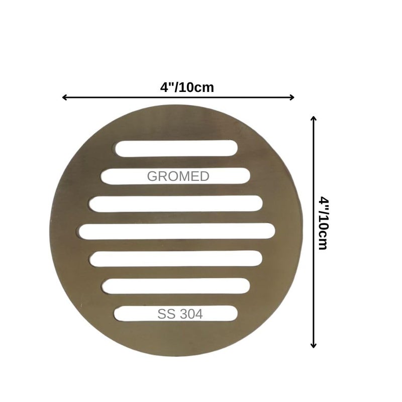 Gromed Round Floor Drainer/Drain Floor Trap Jaali for Terrace, Porch, Bathrooms - SS304 Rust Proof Heavy Duty, 1.2mm/18G Thick, Pack of 2 - Image 3