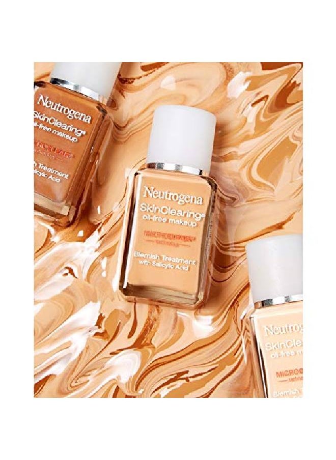 Neutrogena Skinclearing Oilfree Acne And Blemish Fighting Liquid Foundation With .5% Salicylic Acid Acne Medicine Shine Controlling Makeup For Acne Prone Skin 50 Soft Beige 1 Fl. Oz  - Image 5