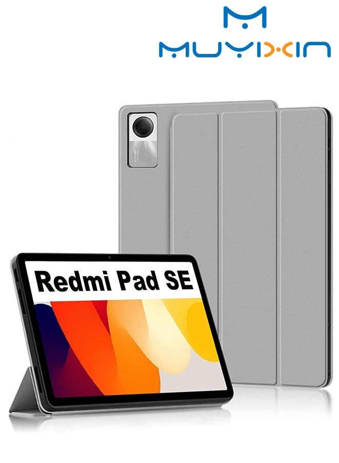 مويكسين حافظة لهاتف Xiaomi Redmi Pad SE مقاس 11 بوصة مع حامل ثلاثي الطي خفيف الوزن [نوم/تنبيه تلقائي] - Image 1