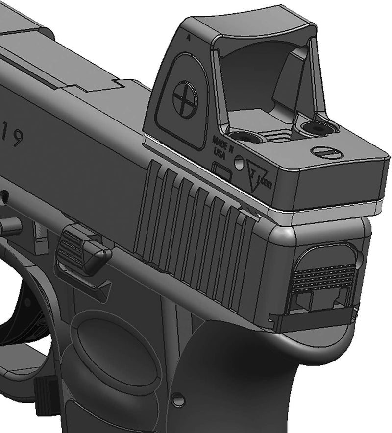 DPP Titanium Rear Sight Dovetail Mount Compatible with Glock Trijicon RMR/SRO&Holosun 407C507C/508T (Aluminum) - Image 3