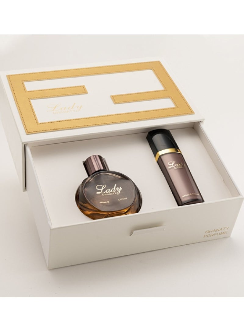 غناتي مجموعة عطر ليدي 100 مل + لوشن 50 مل - Image 2
