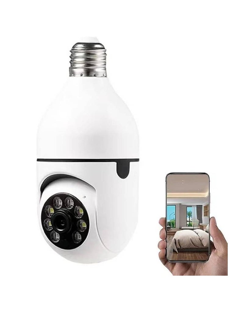 GENNEXT - New Light Bulb Camera, Wireless WiFi Full HD 5MP Security Light Bulb Camera, 360 Panoramic IP Camera, 1080P 2.4GHz Indoor Outdoor WiFi Camera with Real-time Motion Detection, Alerts, Night Vision - Image 1