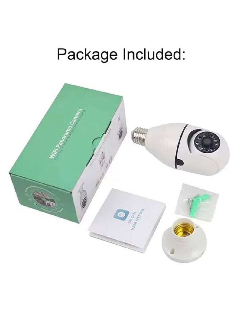GENNEXT - New Light Bulb Camera, Wireless WiFi Full HD 5MP Security Light Bulb Camera, 360 Panoramic IP Camera, 1080P 2.4GHz Indoor Outdoor WiFi Camera with Real-time Motion Detection, Alerts, Night Vision - Image 1