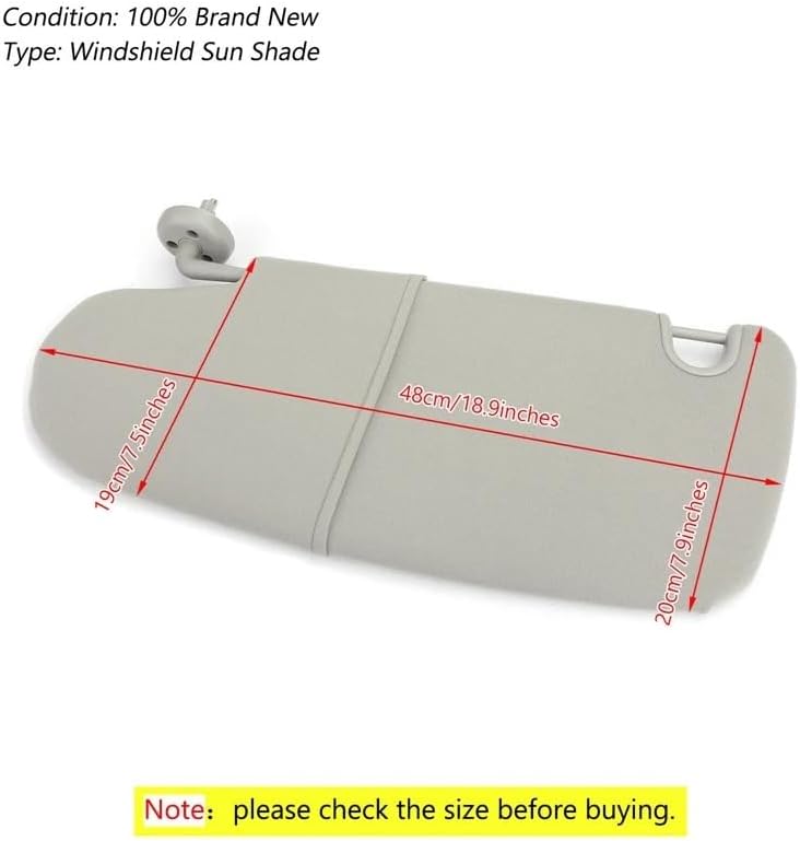 QASULER Car Left Sun Visor Replacement for RAM 1500 2500 3500 - Image 2