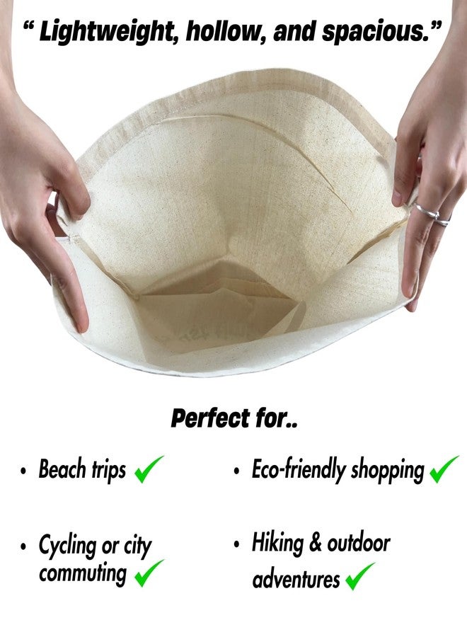 Madosh Cream Cotton Jute Drawstring Backpacks - City Girl Print | Eco-Friendly Reusable Bags for Women | Lightweight & Spacious for Gym, Travel & Outdoor (Pack of 2) - Image 4