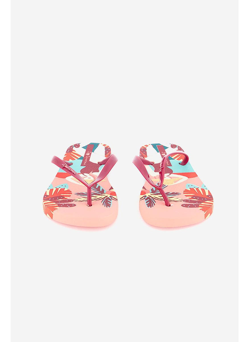 Ipanema Women Graphic Print Flip Flop Slipper, Pink and Red Combo  - Image 2