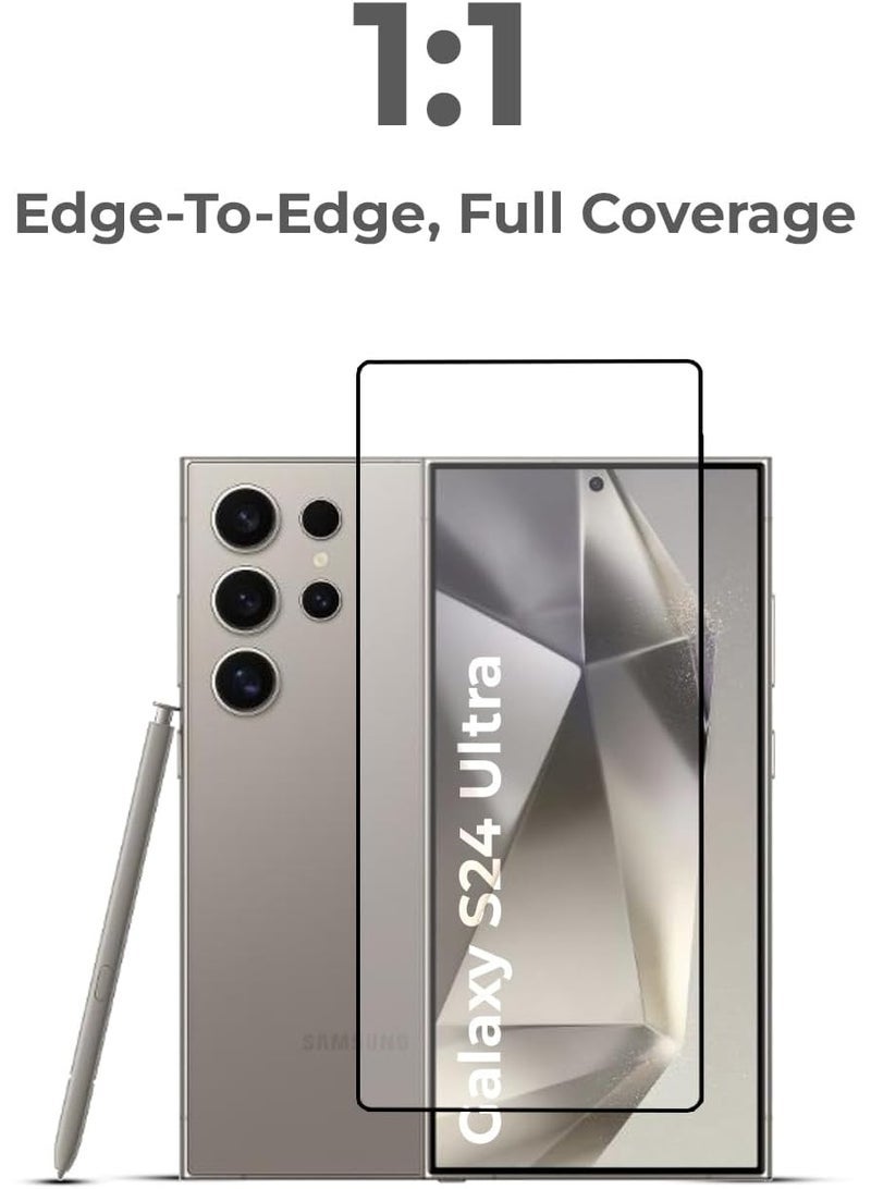 راكسوم واقي شاشة زجاجي مقوى لاصق بالكامل، يتميز بوضوح فائق الوضوح وتغطية كاملة للهواتف الذكية فائقة الكبر بحجم 6.8 بوصة - يدعم فتح القفل ببصمة الإصبع - زجاج واقٍ ممتاز مقاوم للخدش والكسر لأحدث طرازات الهواتف فائقة الكبر - Image 3
