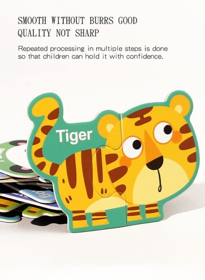 مغناطيس للثلاجة، مغناطيس للثلاجة برسومات حيوانات، 30 قطعة من الألغاز المغناطيسية برسومات حيوانات، ملصقات مغناطيسية لطيفة للثلاجة، ألعاب تعليمية للأطفال من المطاط الناعم المغناطيسي، ألعاب تعليمية لتهجئة الكلمات للأطفال الصغار من عمر 3 سنوات فما فوق (بنين وبنات) - Image 3