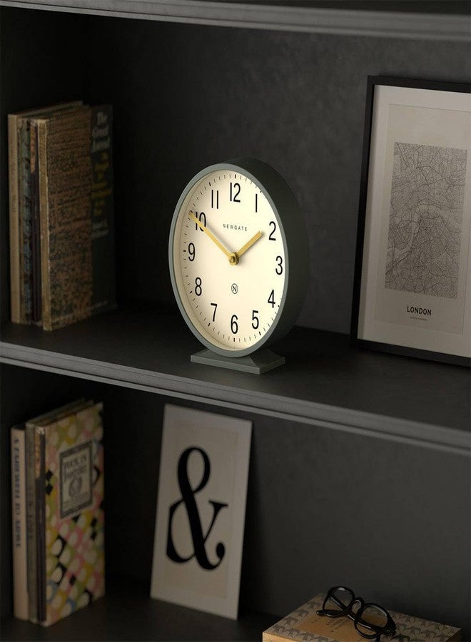 NEWGATE® Q Mantel Clock | Modern Classic Round Mantel Clock | Asparagus Green | Contemporary Style for Mantel, Desk, Table, Shelf or Bedside - Image 4