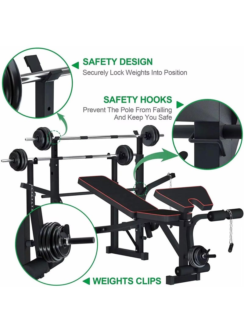 SportQ️ Home Gym Machine for Multi-Use Workout - Adjustable Bench for Chest and Pull Ups, Arms, Legs and Back, for Home Gym All in Your Home 350kg - Image 2