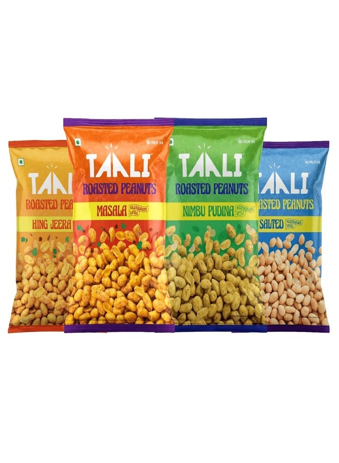 Taali Roasted Peanuts | Try All Flavors | Crunchy Healthy Snacks | No Trans Fat, Gluten free, Roasted Not Fried (Pack of 4 x 140/150 gms)(weight may vary) - Image 1