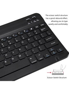 Rock Pow Ultra-Slim Bluetooth Keyboard and Mouse Combo Rechargeable Portable Wireless Keyboard Mouse Set for Apple iPad iPhone iOS 13 and Above Samsung Tablet Phone Smartphone Android Windows  - Image 4