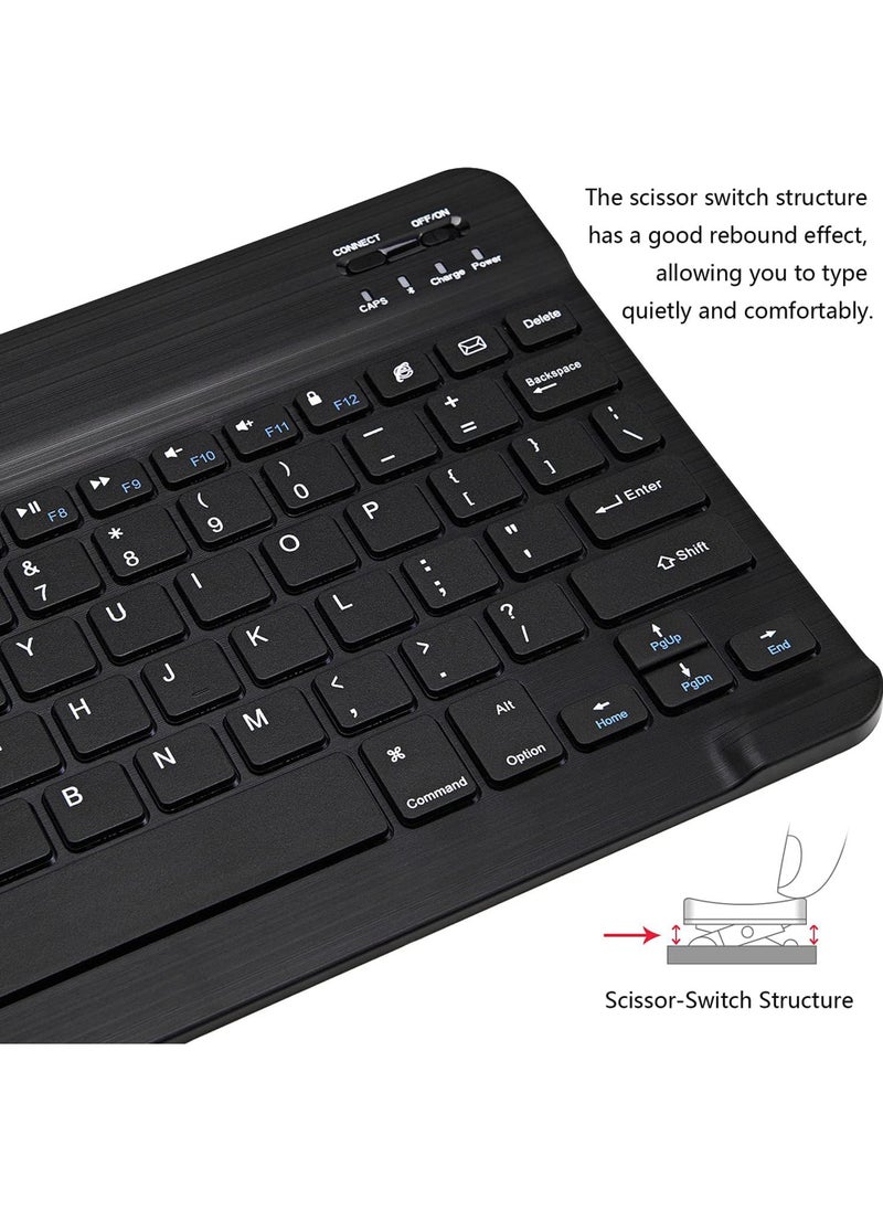 Rock Pow - Ultra-Slim Bluetooth Keyboard and Mouse Combo Rechargeable Portable Wireless Keyboard Mouse Set for Apple iPad iPhone iOS 13 and Above Samsung Tablet Phone Smartphone Android Windows - Image 1
