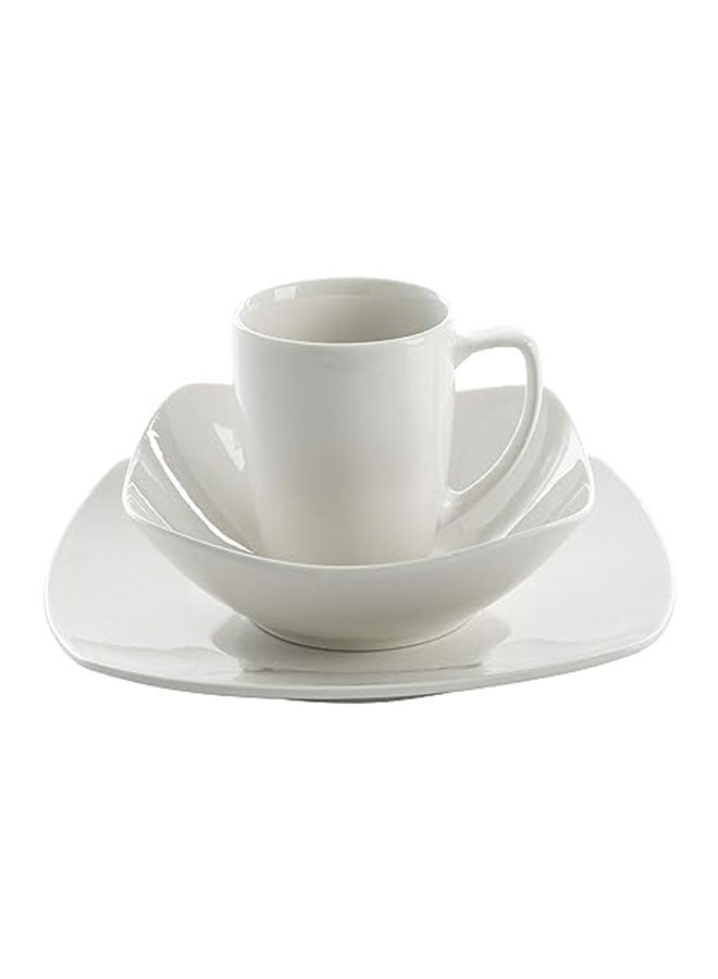 طقم 12 قطعة بورسلين ابيض - Image 2