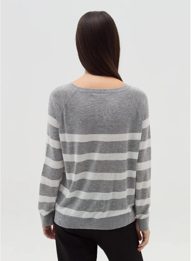 Ovs Striped top with raglan sleeves