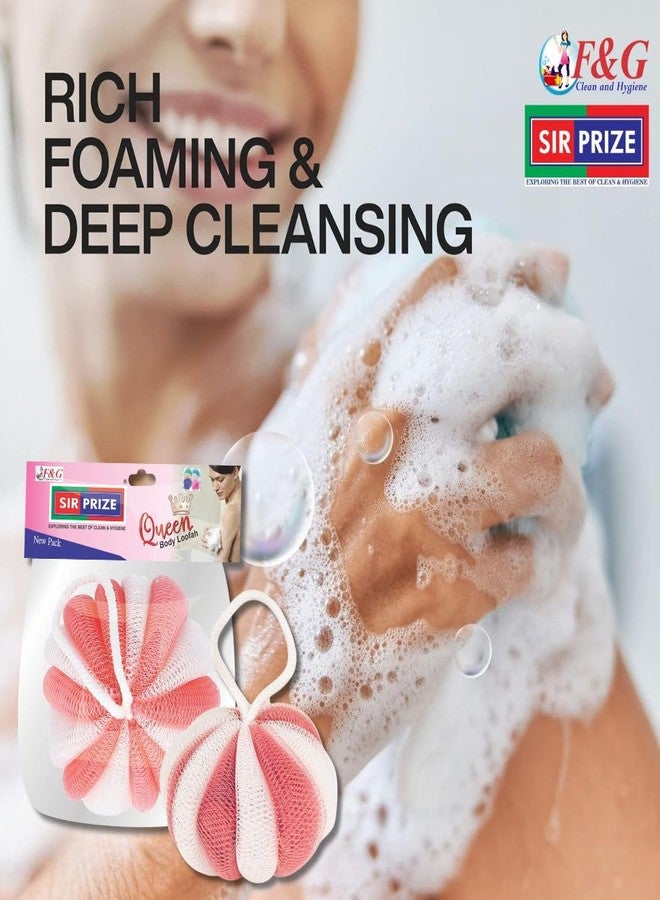 Sir Prize Loofah Body Washer for Mens and Womens Mesh Net Soft Multiple Layers Skin Friendly Round Scrubber Dirt Removal Fresh Bathing Experience Pack of 2 - Image 5