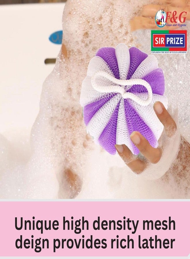 Sir Prize Loofah Body Washer for Mens and Womens Mesh Net Soft Multiple Layers Skin Friendly Round Scrubber Dirt Removal Fresh Bathing Experience Pack of 2 - Image 4