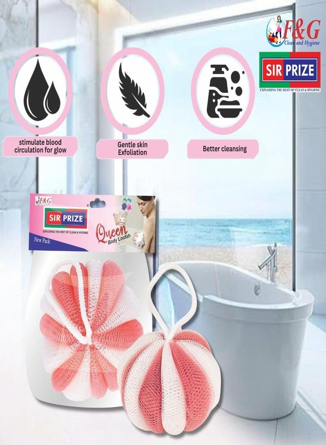Sir Prize Loofah Body Washer for Mens and Womens Mesh Net Soft Multiple Layers Skin Friendly Round Scrubber Dirt Removal Fresh Bathing Experience Pack of 2 - Image 2